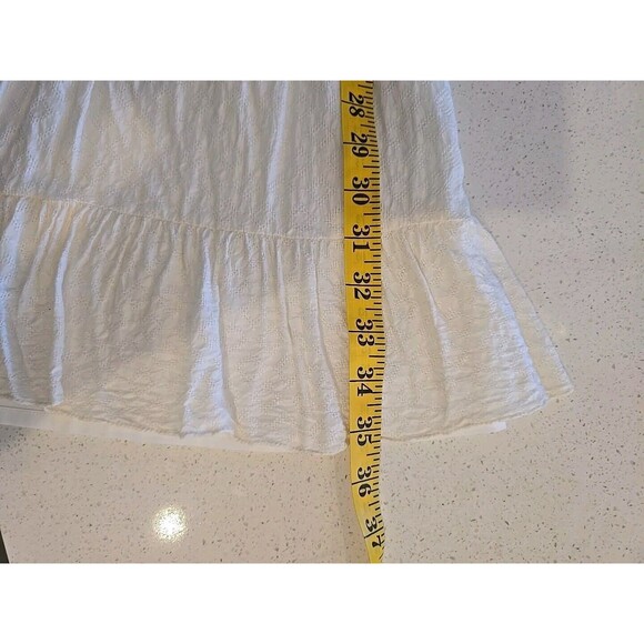 Sandro Paris Dress Womens M White Keyhole Coquette A-Line Peek A Boo Crochet - Picture 11 of 16